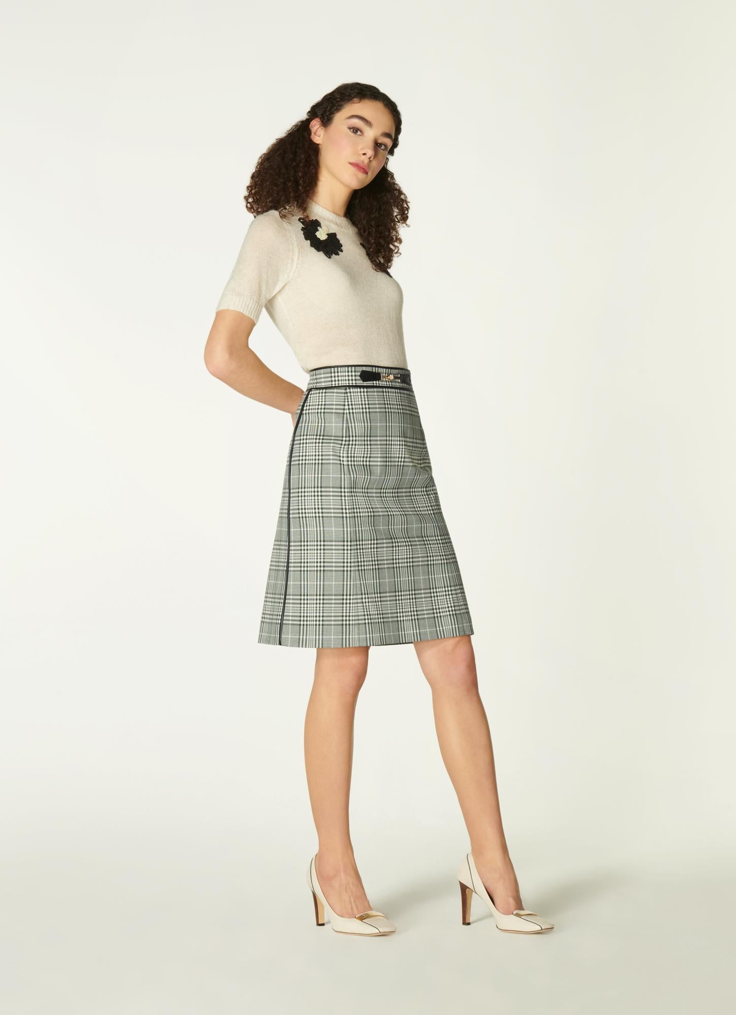 Buy Girls Top With Checked Asymmetric Skirt - Mini Marvels Online at Best  Price | Distacart